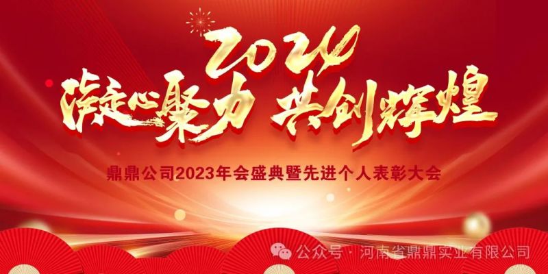 “接續(xù)奮斗譜新篇，砥礪前行啟新程”鼎鼎實業(yè)2023年年終總結大會暨2024年辭舊迎新年會晚宴圓 滿舉行